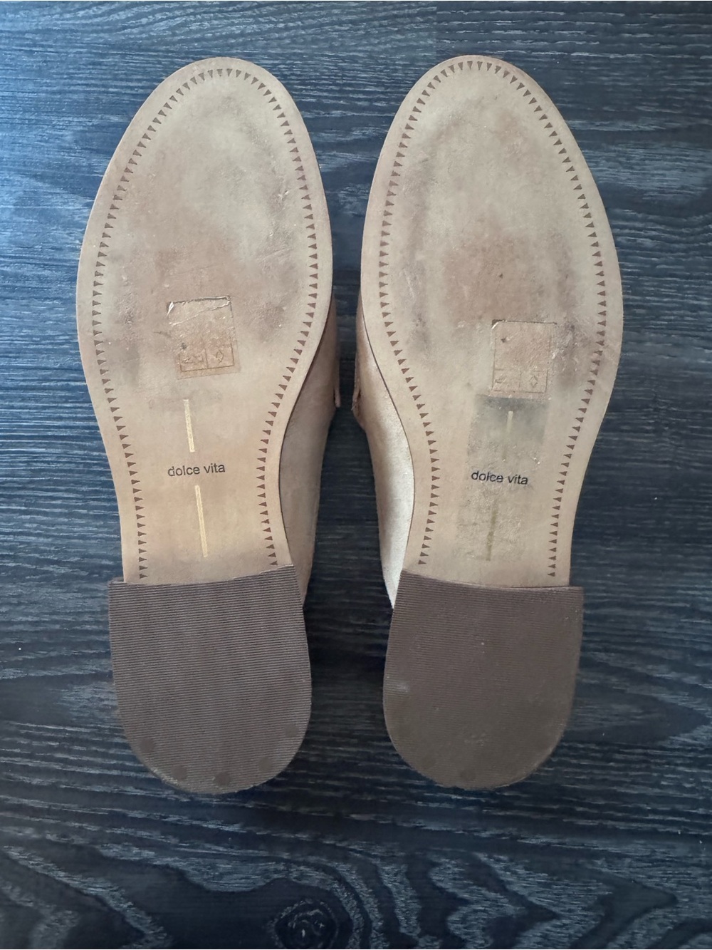 Dolce Vita Tan Suede Penny Mule Loafers - Picture 3 of 3